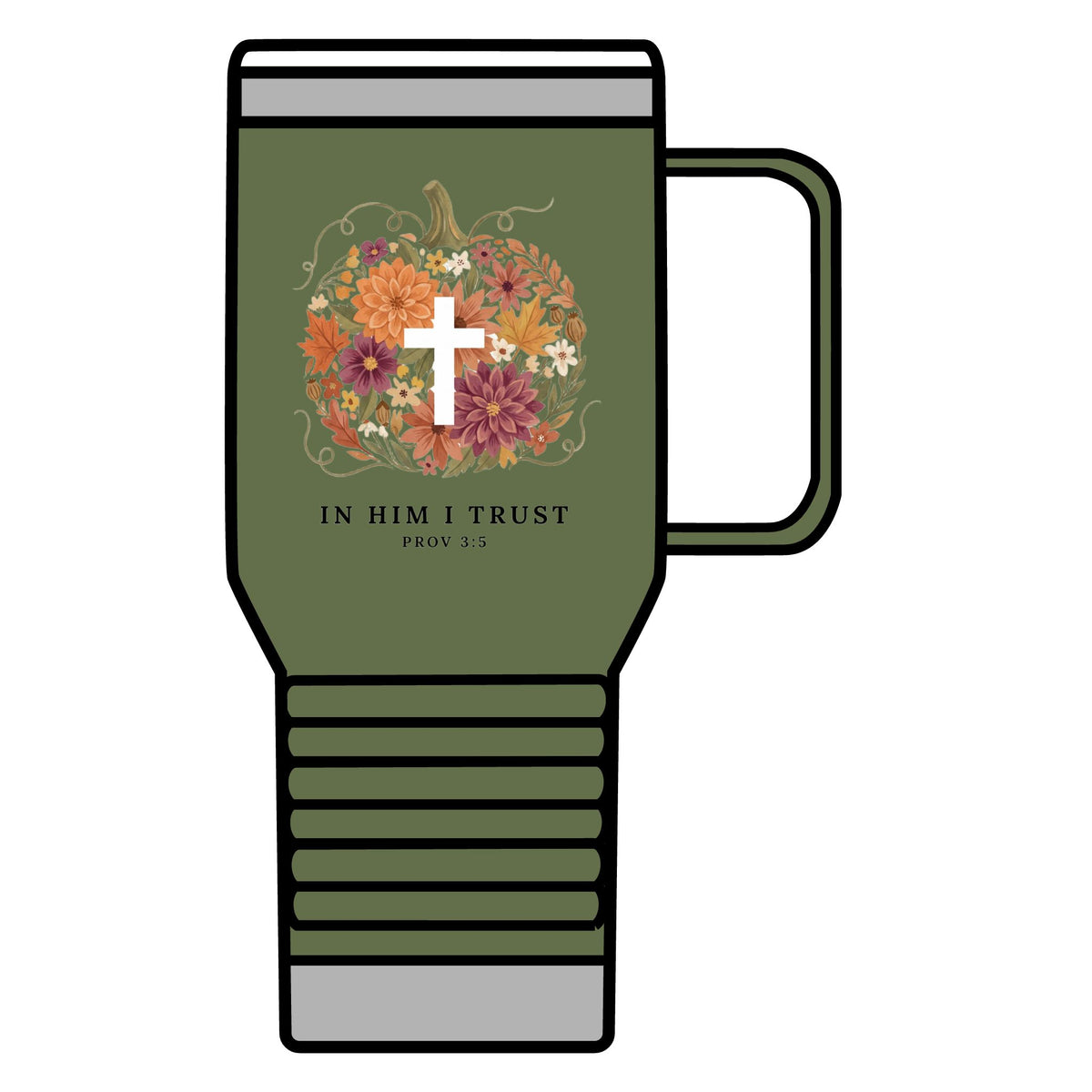 In Him I Trust 20 oz Insulated Travel Mug | Proverbs — product image 4