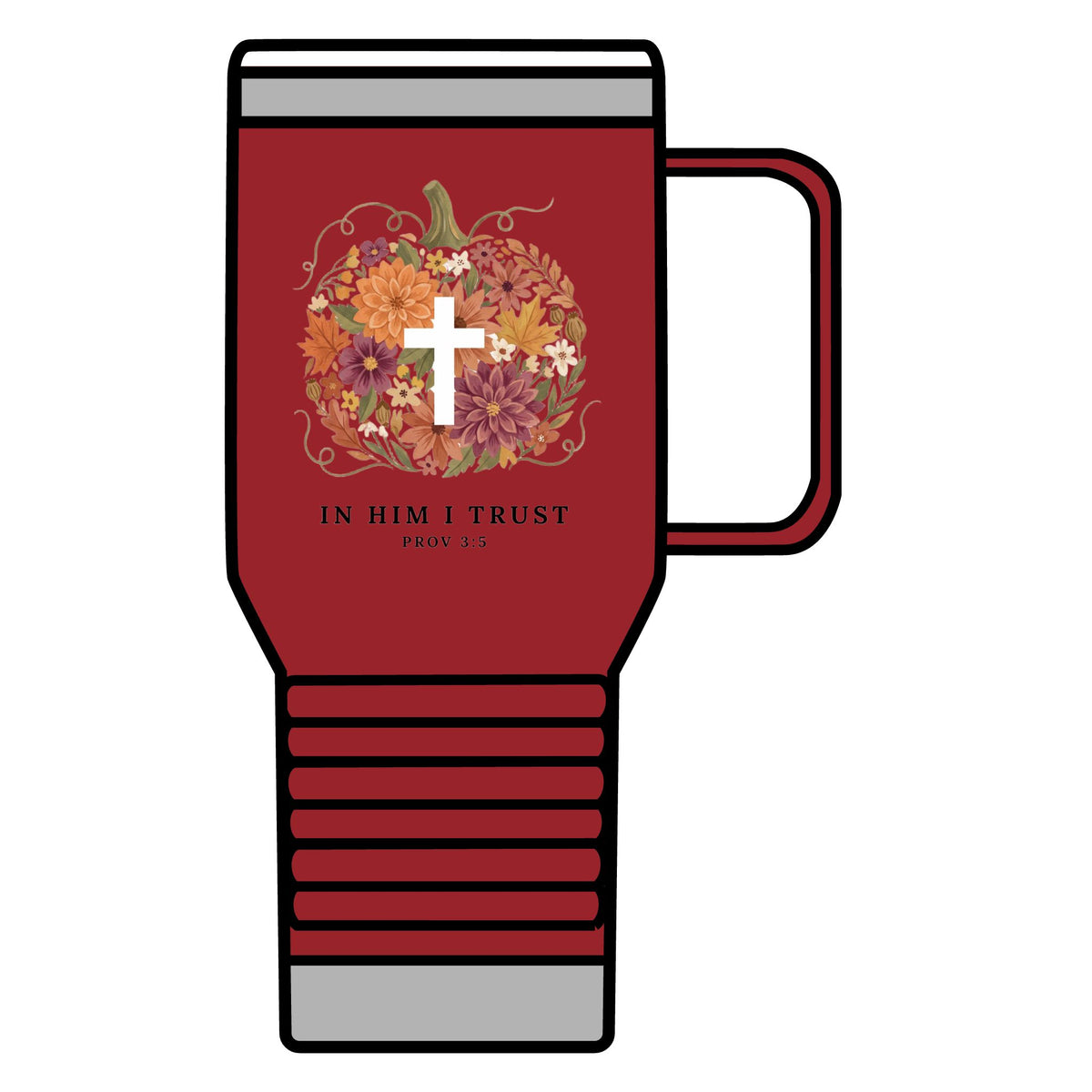 In Him I Trust 20 oz Insulated Travel Mug | Proverbs — product image 2
