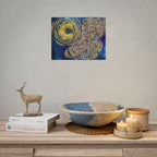 Abstract Moon Swirl Poster — Colorful Whirlwind Wall Art (Rolled Poster) — view 5