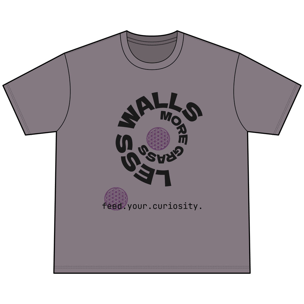 Less Walls More Grass boxy graphic T-shirt — product view 2