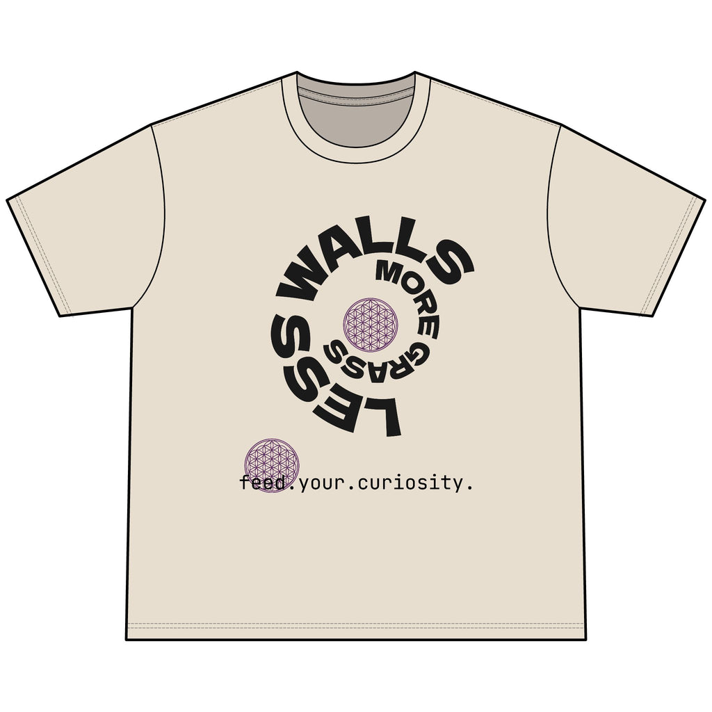 Less Walls More Grass boxy graphic T-shirt — product view 1