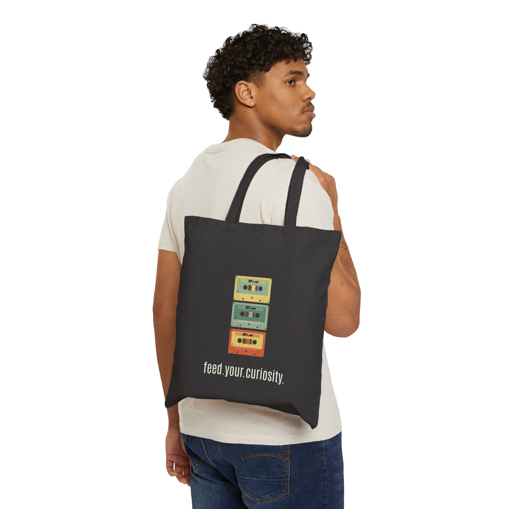 Retro Cassette Canvas Tote | Vintage Music Bag — product image 4