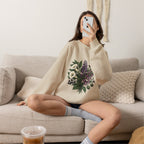 Gothic Floral Crest “Look Don't Touch” Sweatshirt | Gothic Botanicals