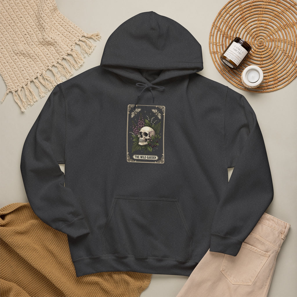 Skull & Fern Tarot Card Hoodie | Gothic Botanicals, Victorian Macabre — view 10
