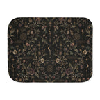 Botanical Moon sherpa blanket with gothic floral and celestial design — product view 4