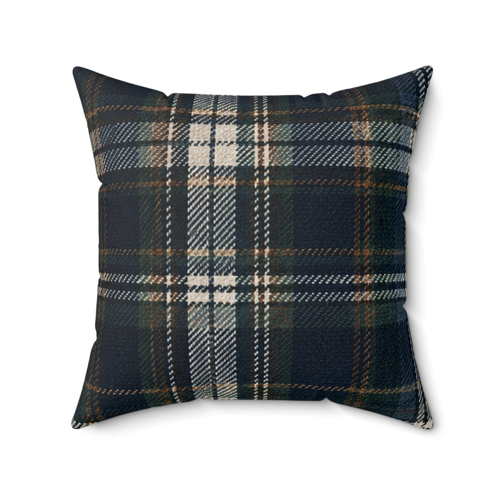 Nocturne Tartan Square Pillow | The Winter House Collection