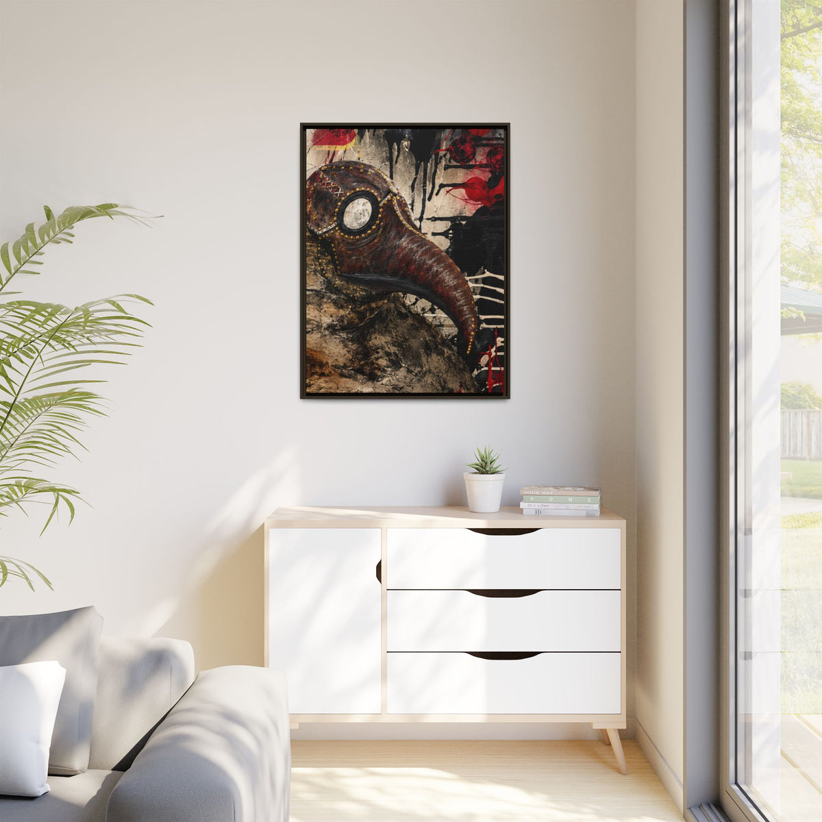 Odd Co. Beauty is Decay – Plague Doctor Framed Canvas | Gothic Dark Wall Art — view 12