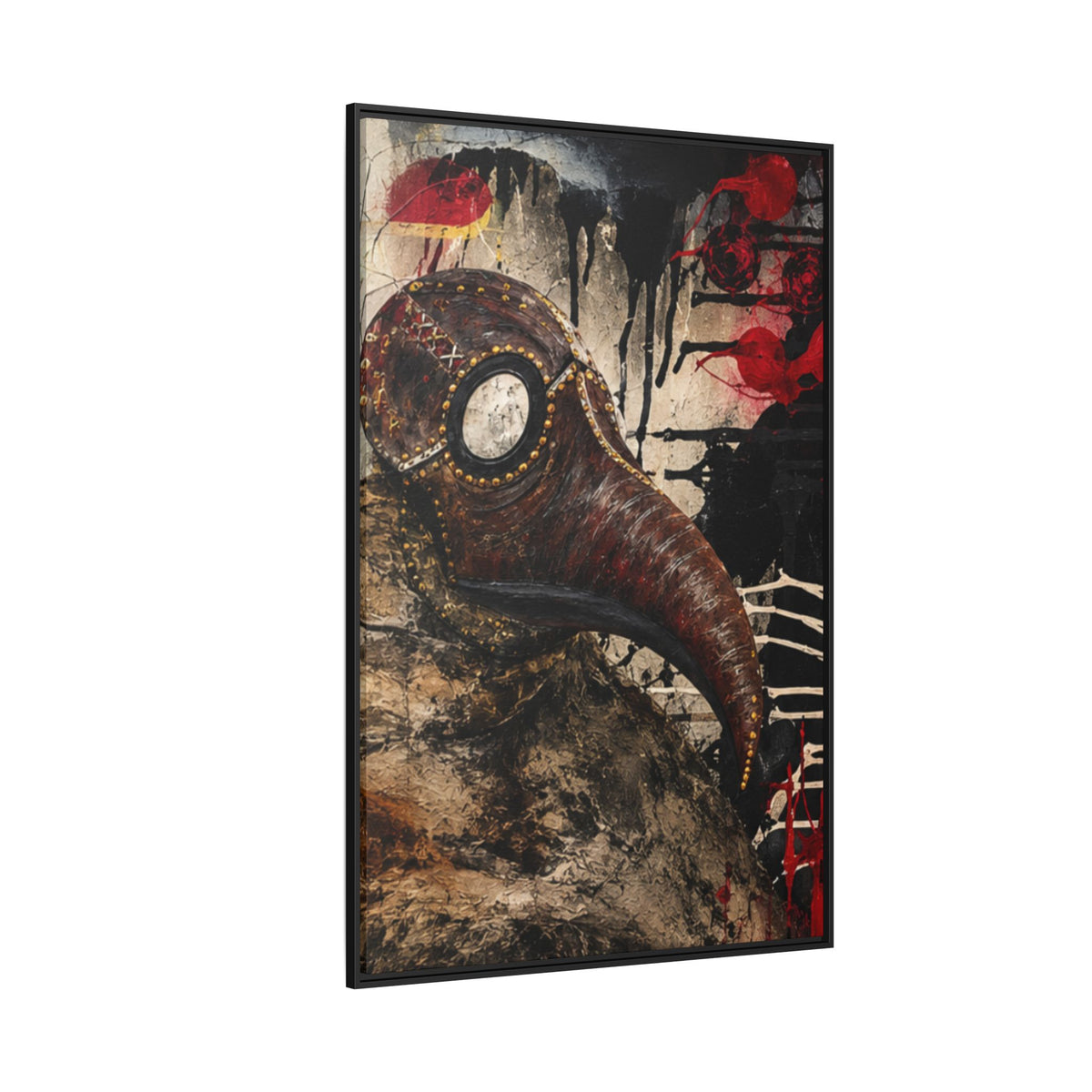 Odd Co. Beauty is Decay – Plague Doctor Framed Canvas | Gothic Dark Wall Art — view 23