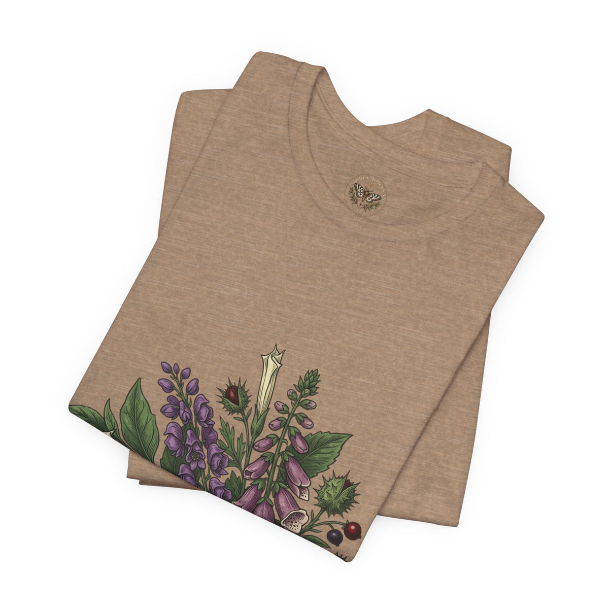 Gothic Botanical 'Look Don't Touch' Tee | Dark Floral Illustration