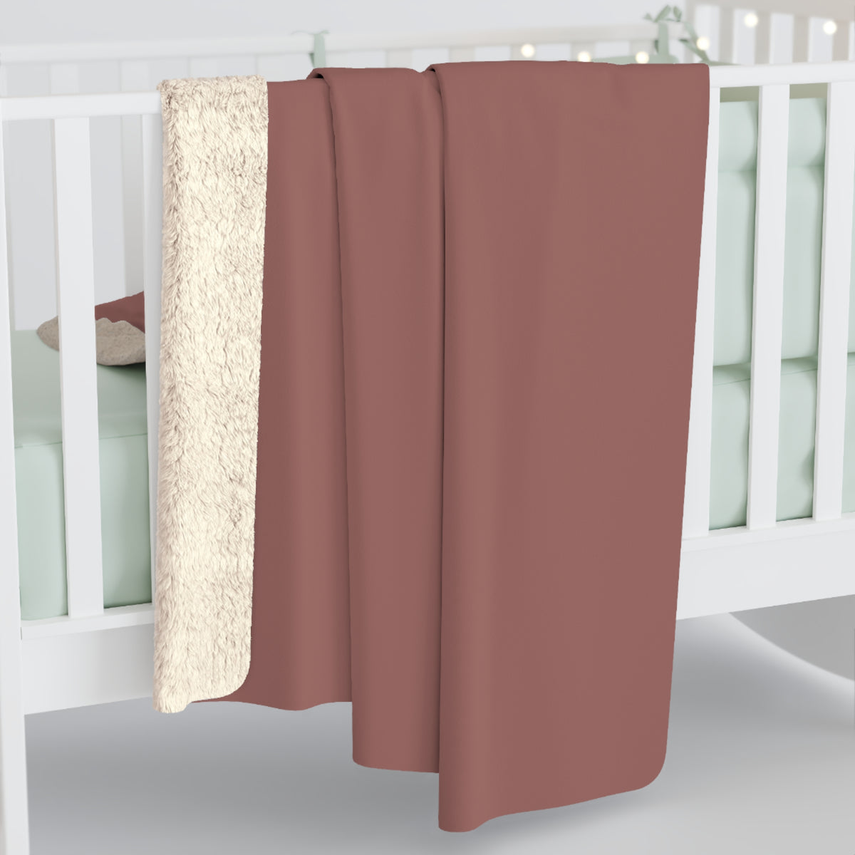 Faded Rose Sherpa Fleece Blanket – product view 4