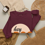 hey BOO Crewneck Sweatshirt — Cute Halloween Graphic Pullover — view 15