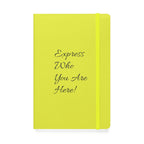 Customizable hardcover notebook with lined cream pages and personalized message option — product view 6