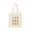 Gothic Botanical Print Tote, Vintage Herb Illustration Canvas Tote — view 1