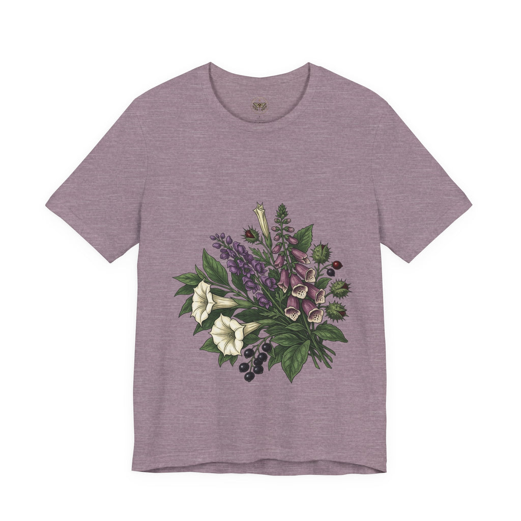 Gothic Botanical 'Look Don't Touch' Tee | Dark Floral Illustration