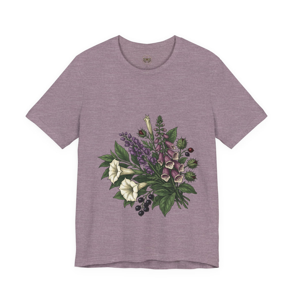 Gothic Botanical 'Look Don't Touch' Tee | Dark Floral Illustration