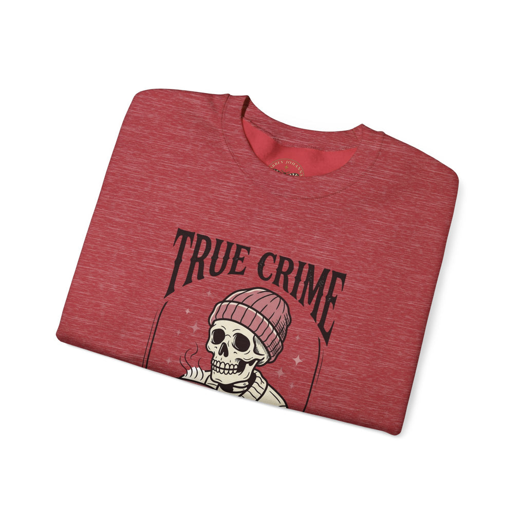 True Crime and Tea Sweatshirt | Skull Tea Mug Graphic, Podcast Lover Crewneck — view 27