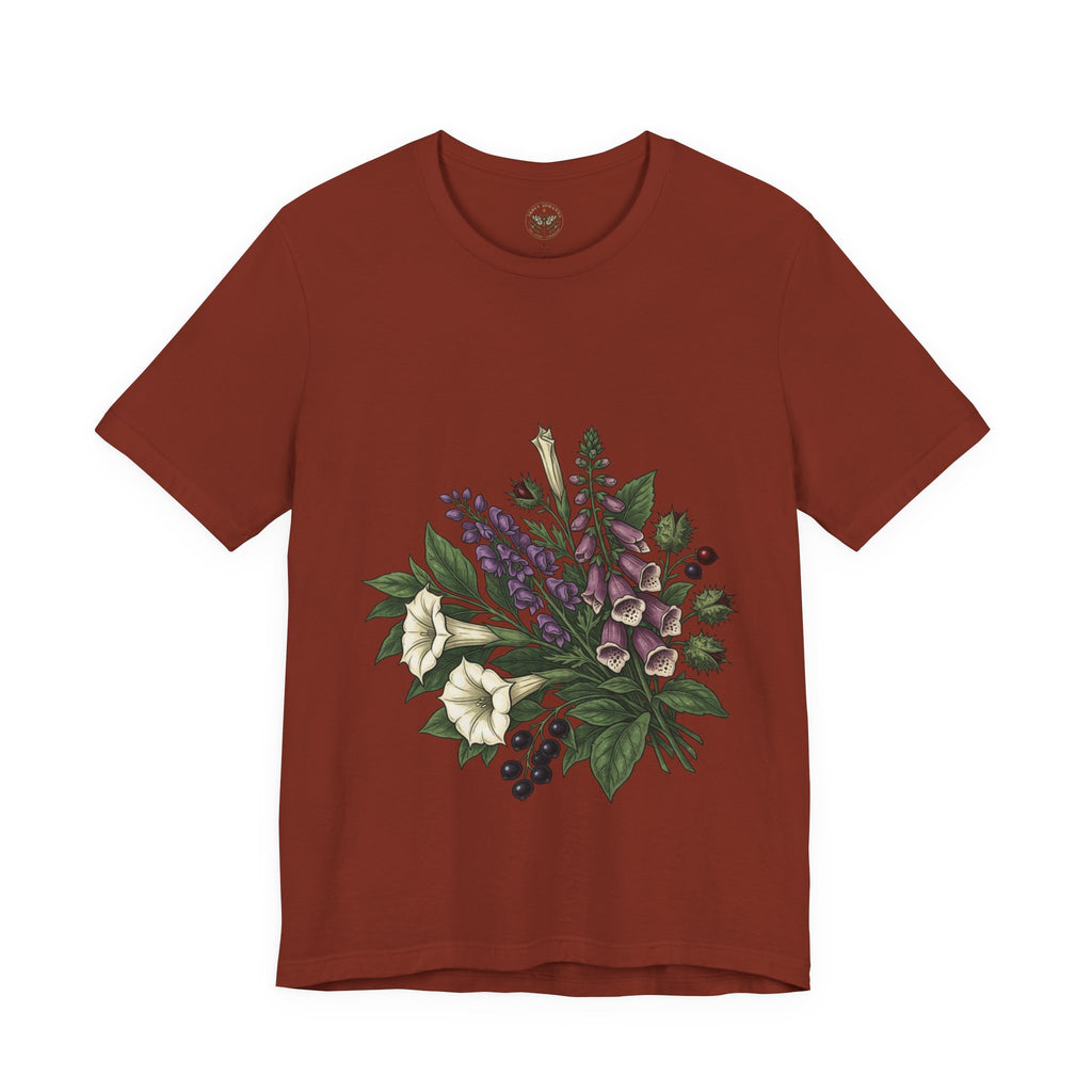 Gothic Botanical 'Look Don't Touch' Tee | Dark Floral Illustration