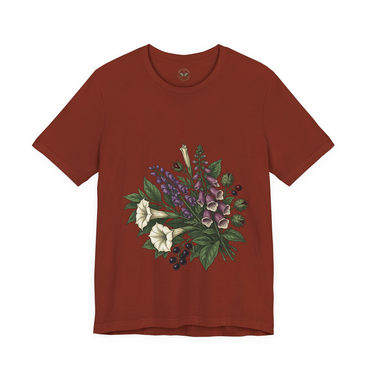 Gothic Botanical 'Look Don't Touch' Tee | Dark Floral Illustration
