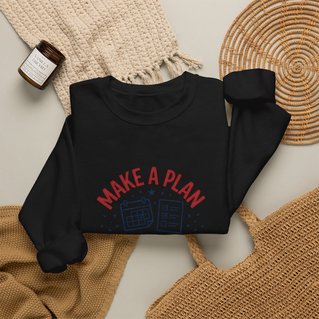 Make a Plan Then Vote Sweatshirt | Midterm Elections Voter Reminder — view 12