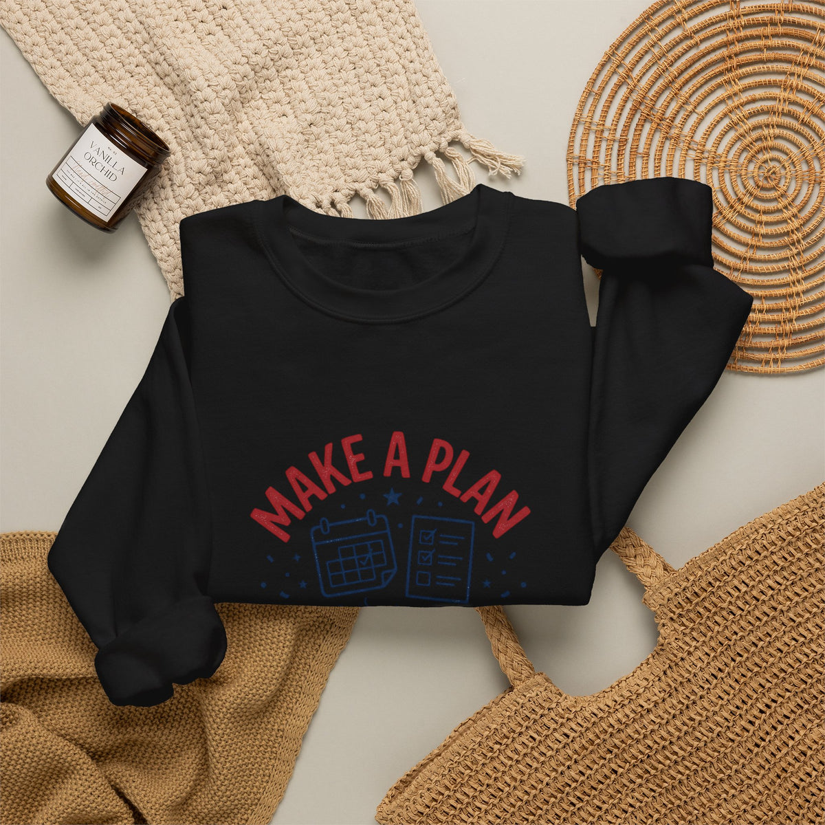 Make a Plan Then Vote Sweatshirt | Midterm Elections Voter Reminder — view 12