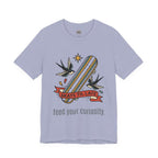 Skate Till Late Skateboard Tee | Traditional Tattoo Flash, Swallows & Banner — view 22