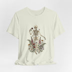 Skeleton with Wildflowers Tee | Gothic Botanicals, Victorian Floral — view 8