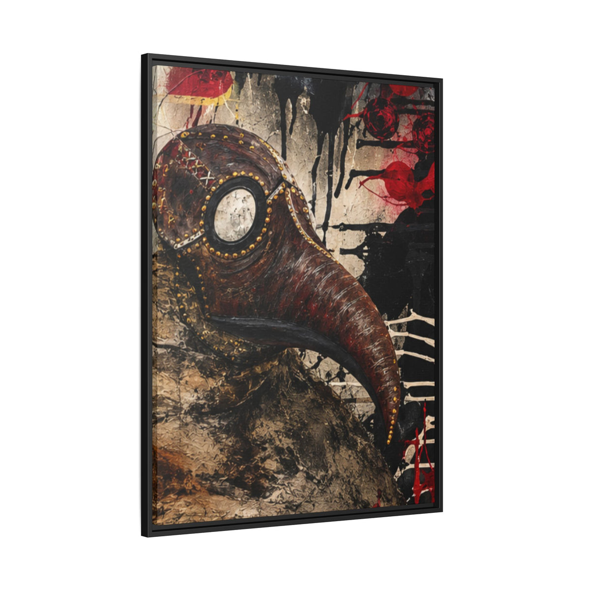 Odd Co. Beauty is Decay – Plague Doctor Framed Canvas | Gothic Dark Wall Art — view 14