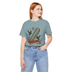 Skate Till Late Skateboard Tee | Traditional Tattoo Flash, Swallows & Banner — view 33