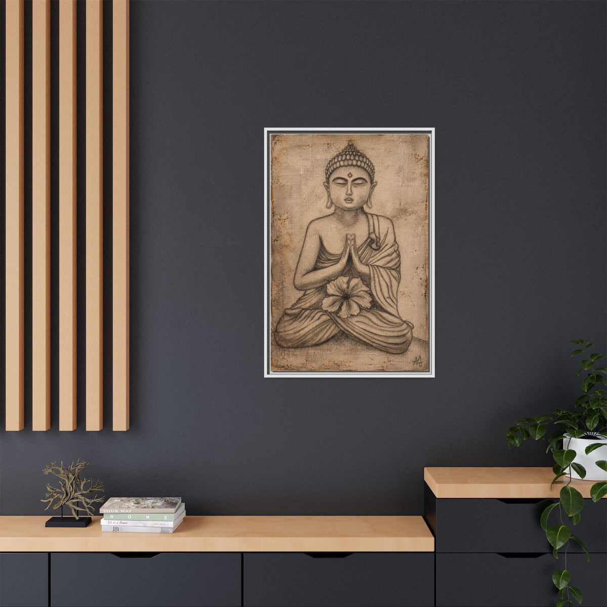 The Quiet Within — Framed Canvas Art | Original Pencil-on-Canvas Artwork by Abbey Johanna — view 31