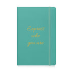 Customizable hardcover notebook with lined cream pages and personalized message option — product view 7