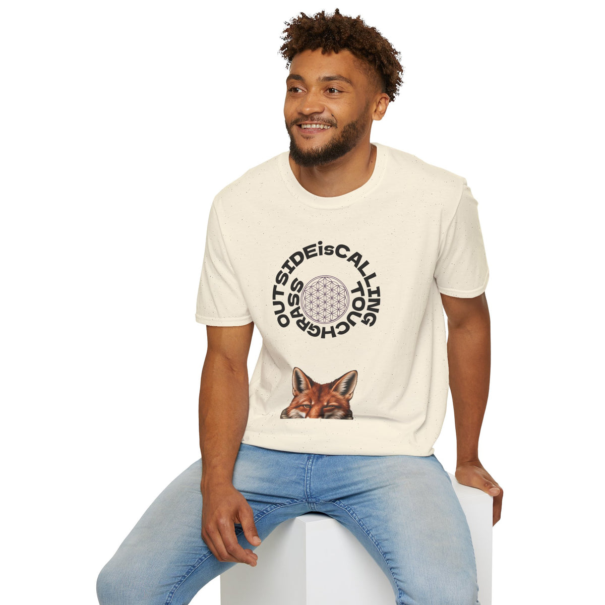 Touch Grass Fox — Outside Is Calling | Super-Soft Unisex T-Shirt — view 10