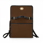 Vintage-Inspired Satchel Bag — Floral Accent, Leather Trim Waterproof Canvas Shoulder Bag — view 6