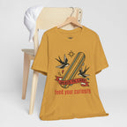 Skate Till Late Skateboard Tee | Traditional Tattoo Flash, Swallows & Banner — view 5