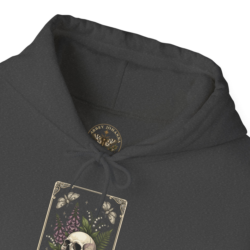 Skull & Fern Tarot Card Hoodie | Gothic Botanicals, Victorian Macabre — view 9