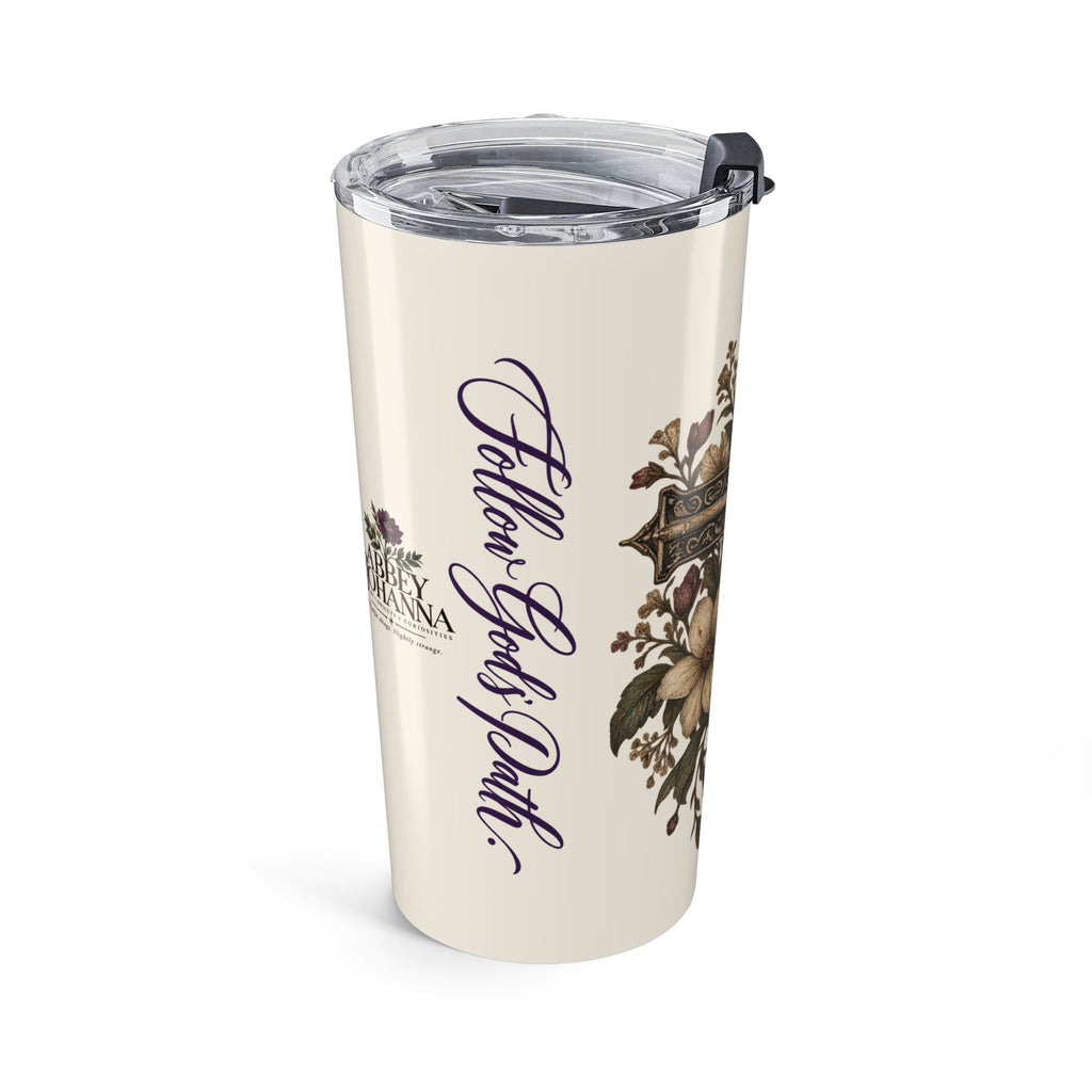 Still Your Mind — Christian Cross Floral Tumbler 20oz | Abbey Johanna