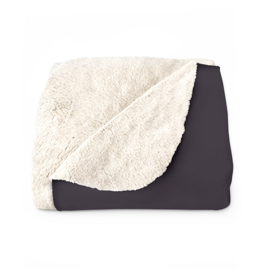 Black Plum Sherpa Fleece Blanket – product view 2