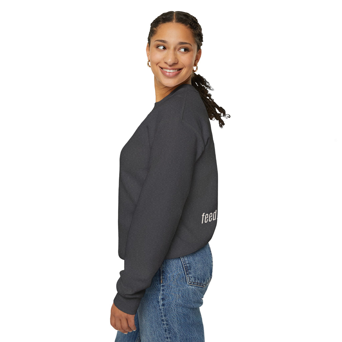Traditional Tattoo-Style Crane Illustration Sweatshirt | Vintage Flash, Limited Palette — view 69