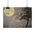 Thieves Moon moonlit landscape fine art print by Abbey Johanna.