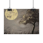 Thieves Moon moonlit landscape fine art print by Abbey Johanna.