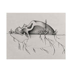 What Remains – Botanical Skull Wall Art | Original Charcoal & Graphite Drawing Print — view 10