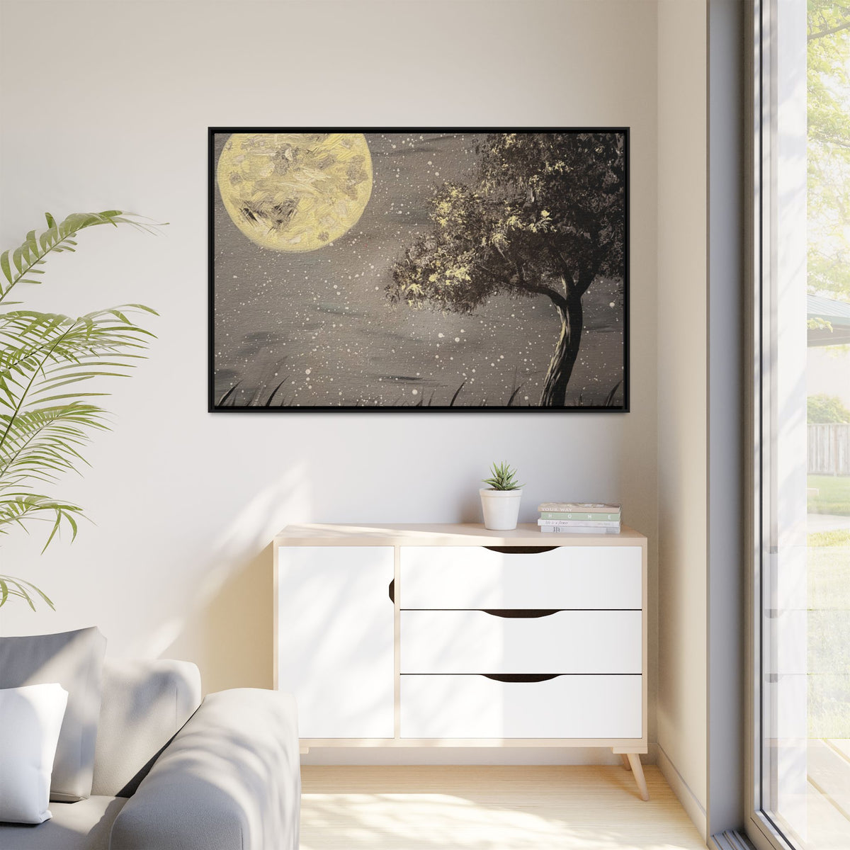 Thieves Moon — Framed Canvas Wall Art | Celestial Night Landscape — view 17