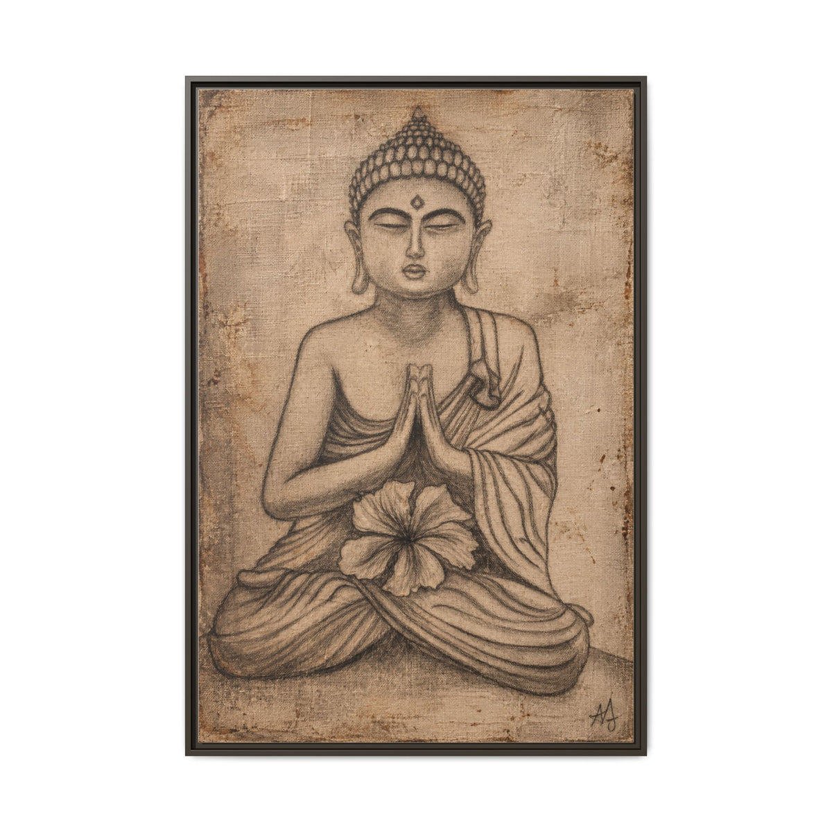 The Quiet Within — Framed Canvas Art | Original Pencil-on-Canvas Artwork by Abbey Johanna — view 19