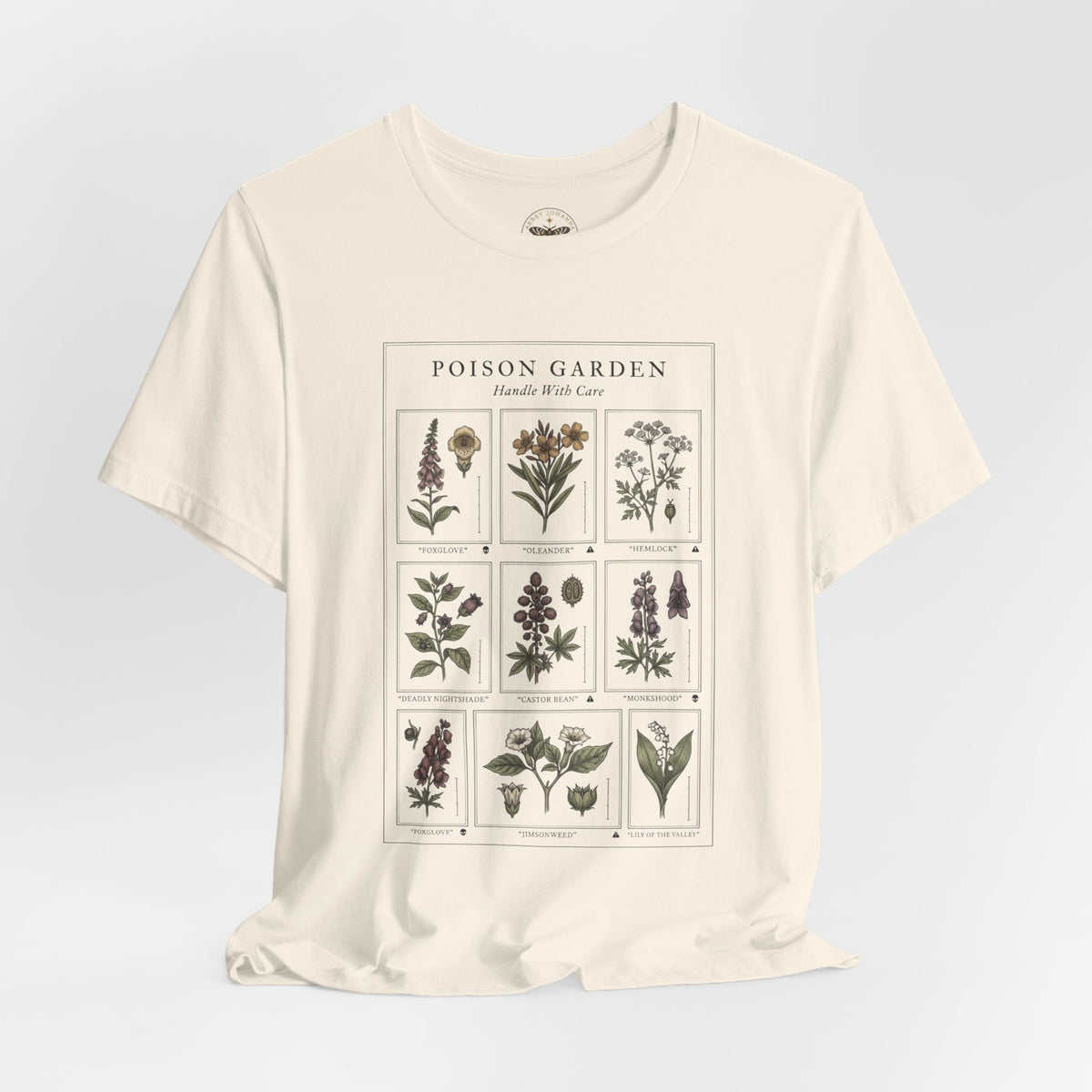 Toxicology Field Notes Botanical Illustration Tee | Gothic Botanicals, Vintage Herbarium