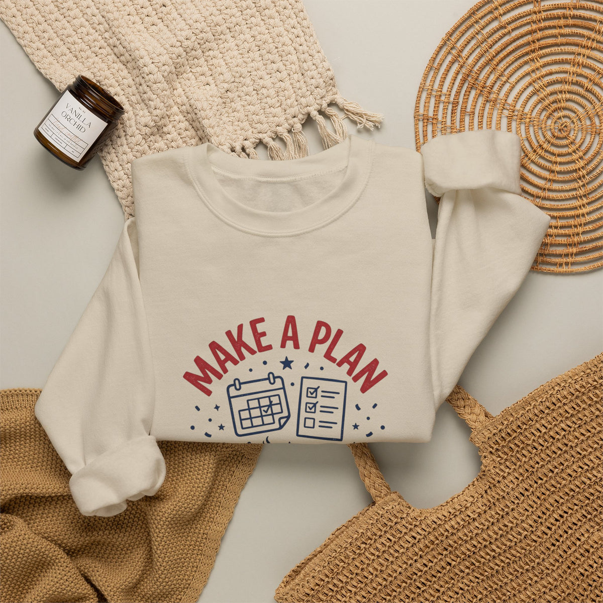 Make a Plan Then Vote Sweatshirt | Midterm Elections Voter Reminder — view 13
