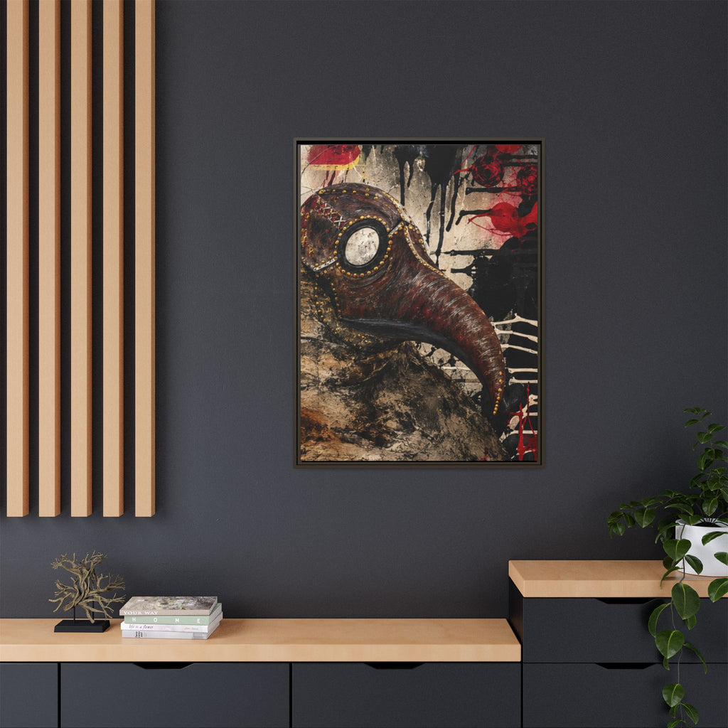 Odd Co. Beauty is Decay – Plague Doctor Framed Canvas | Gothic Dark Wall Art — view 13