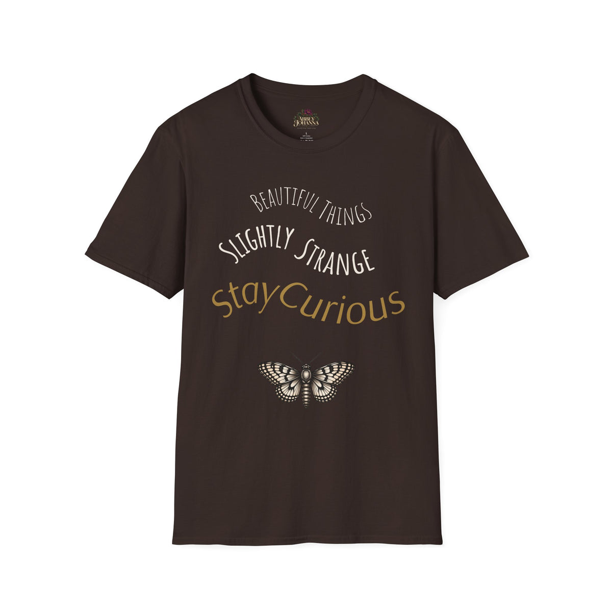 Beautiful Things, Slightly Strange Moth T-Shirt | Quirky Graphic Tee | Stay Curious Shirt — view 3