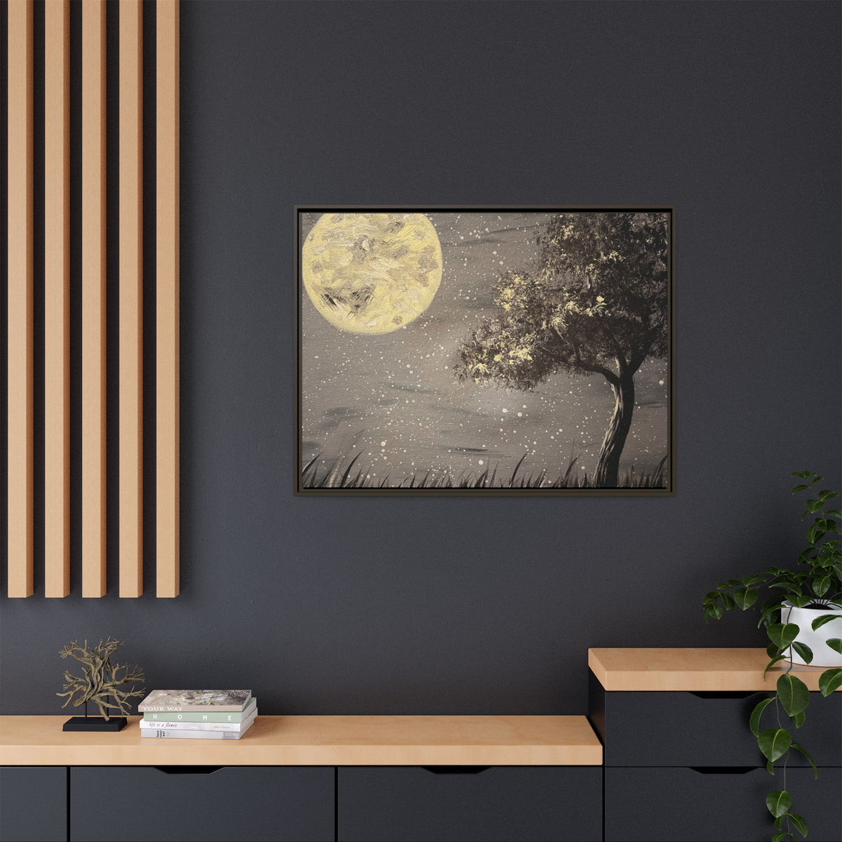 Thieves Moon — Framed Canvas Wall Art | Celestial Night Landscape — view 27