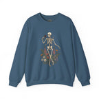 Skeleton with Blooms Crewneck, Gothic Botanicals sweatshirt