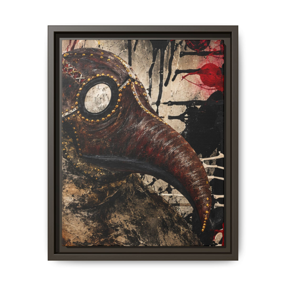 Odd Co. Beauty is Decay – Plague Doctor Framed Canvas | Gothic Dark Wall Art — view 5