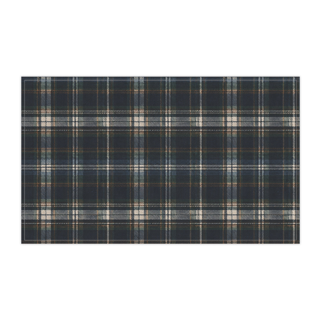 Nocturne Tartan Plaid Cotton Twill Tea Towel | The Winter House Collection